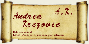 Andrea Krezović vizit kartica
